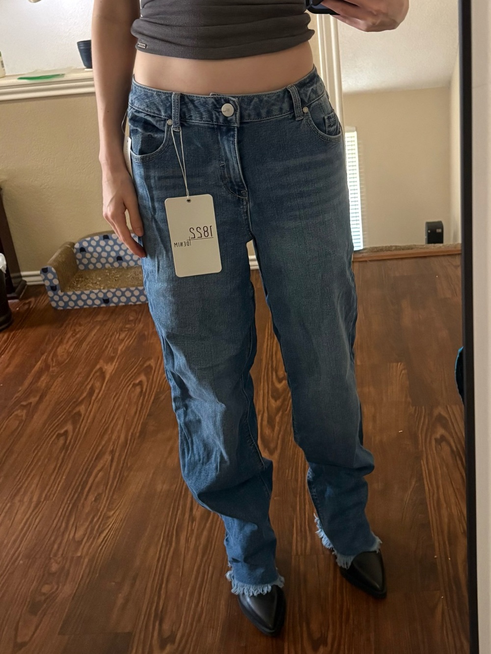 1822 Denim Women's Straight-Leg Blue Jeans
